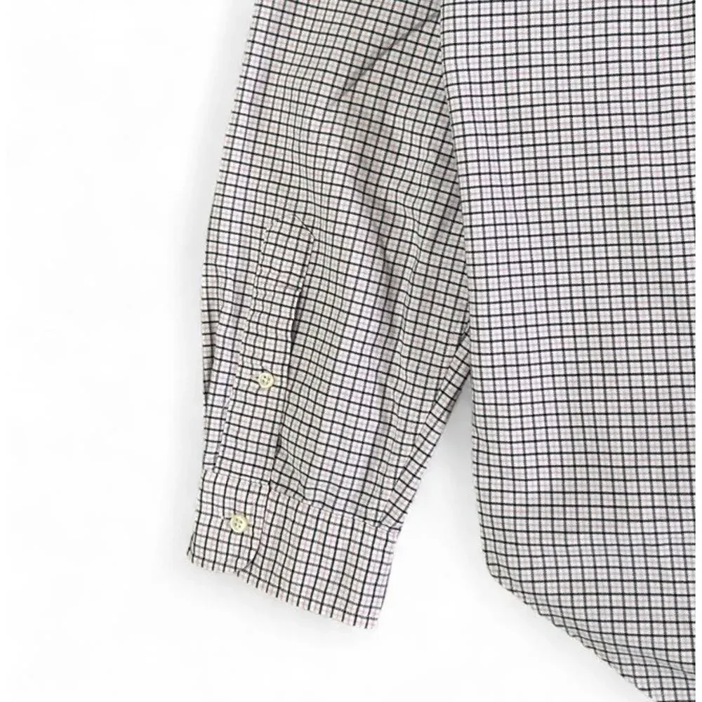 Polo Ralph Lauren Classic Fit Pink Blue Gingham Long Sleeve Button Up Shirt XL